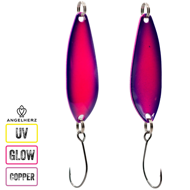 Angelherz WillowStrike 34mm – UV Spoon für Forelle 2,5g / 3,5g