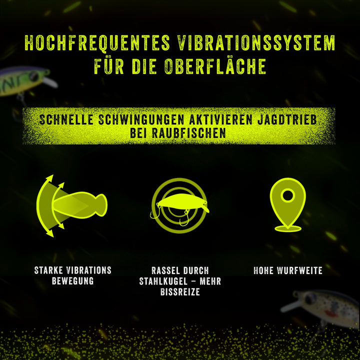 Angelherz® Heavy Minnow Box – UV-aktive Forellenköder mit Rassel