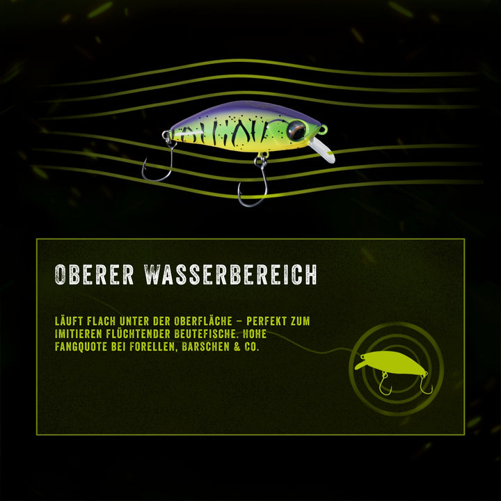 Angelherz® Heavy Minnow Box – UV-aktive Forellenköder mit Rassel