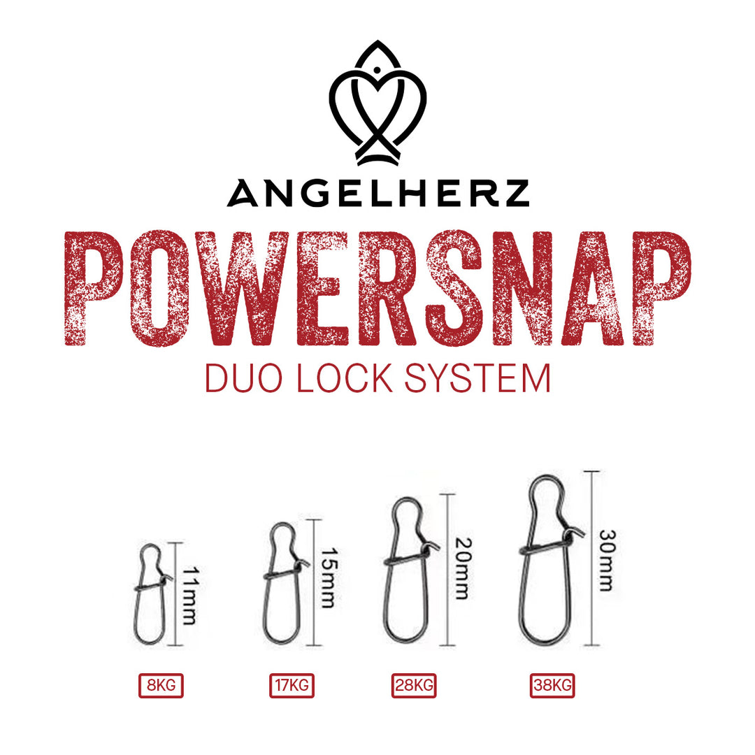 Angelherz® Powersnap – Premium Fishing Snaps (12 pcs)