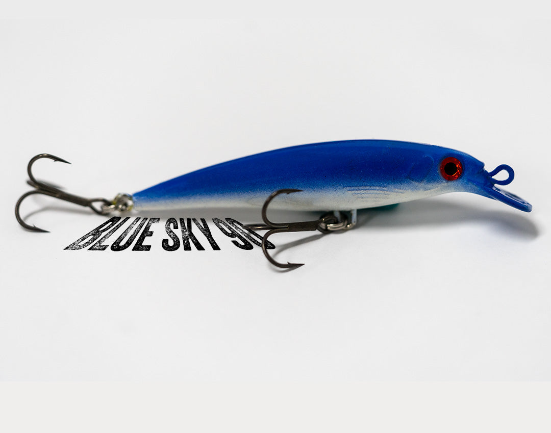 Angelherz Bluesky 90 – 9 cm Minnow Wobbler | Lauben-Imitat | Rattles