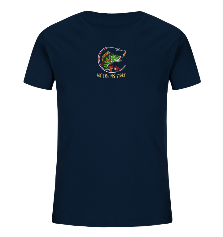 my fishing story - Kids Organic Shirt (Stick)