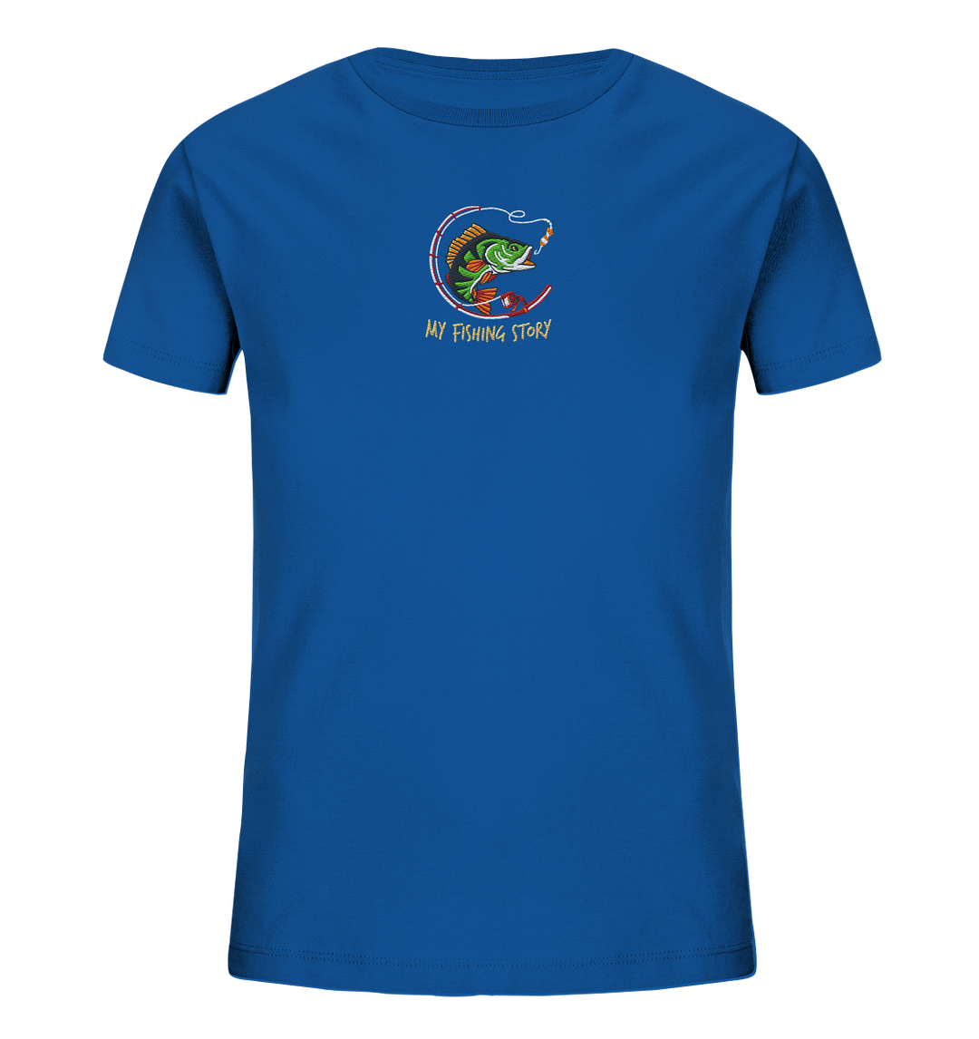 my fishing story - Kids Organic Shirt (Stick)