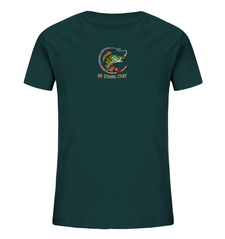 my fishing story - Kids Organic Shirt (Stick)