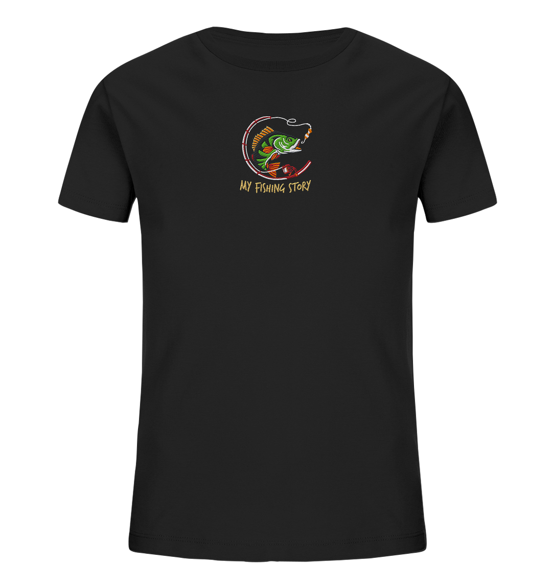 my fishing story - Kids Organic Shirt (Stick)