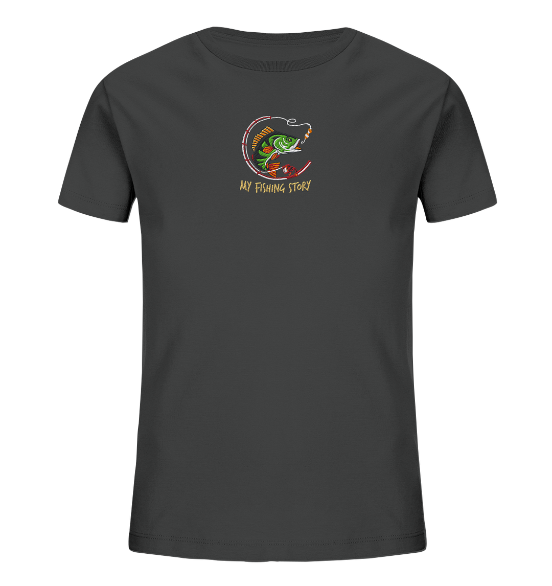 my fishing story - Kids Organic Shirt (Stick)