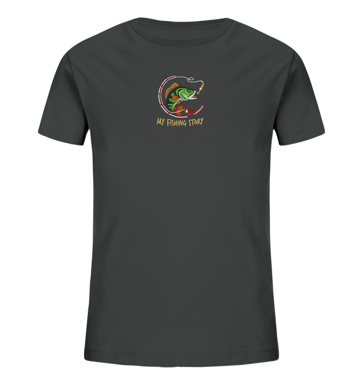 my fishing story - Kids Organic Shirt (Stick)