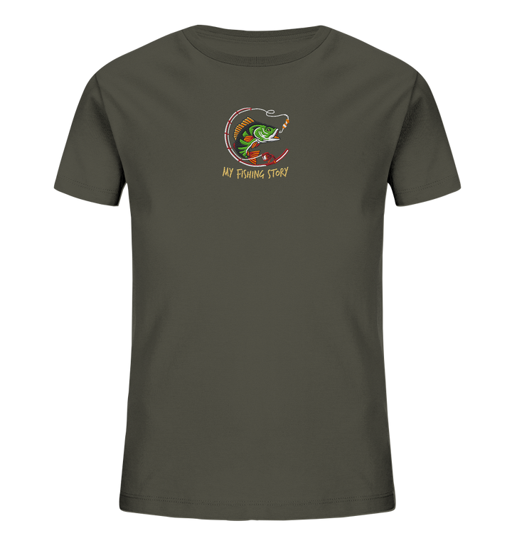 my fishing story - Kids Organic Shirt (Stick)