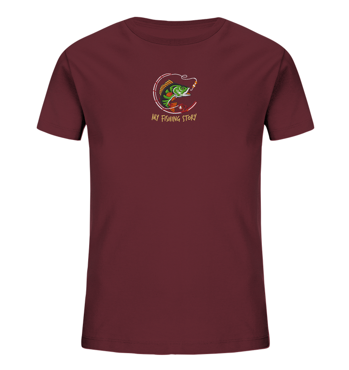 my fishing story - Kids Organic Shirt (Stick)