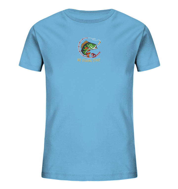 my fishing story - Kids Organic Shirt (Stick)