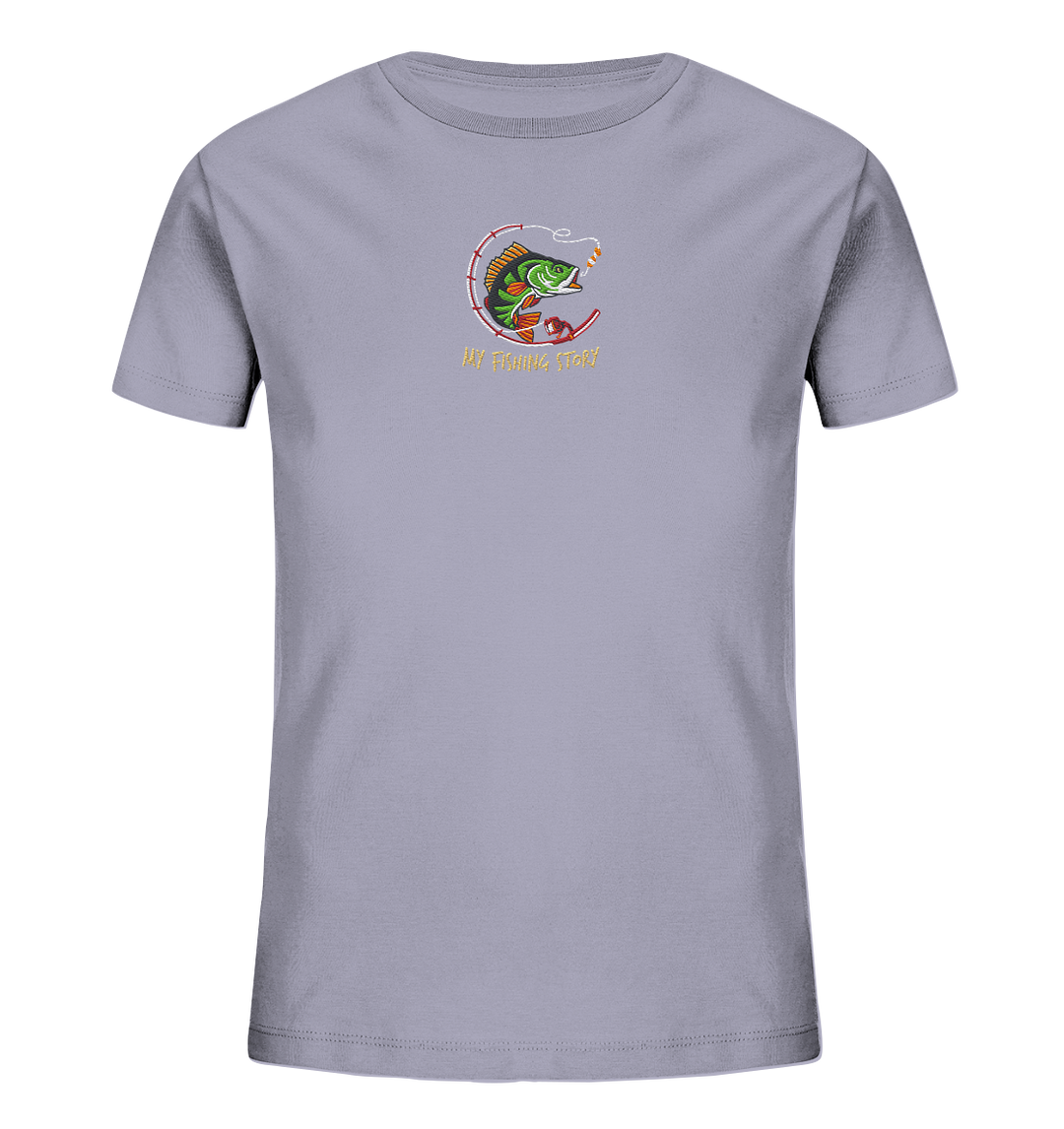 my fishing story - Kids Organic Shirt (Stick)