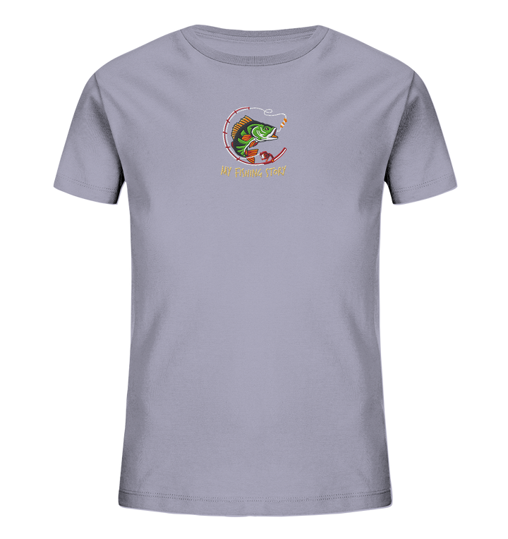 my fishing story - Kids Organic Shirt (Stick)