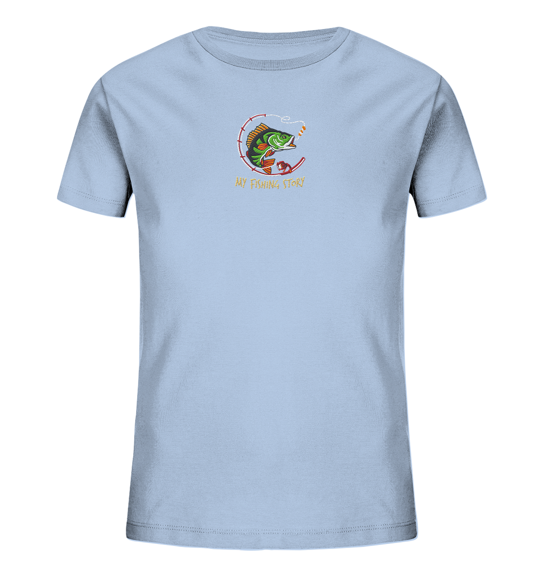 my fishing story - Kids Organic Shirt (Stick)