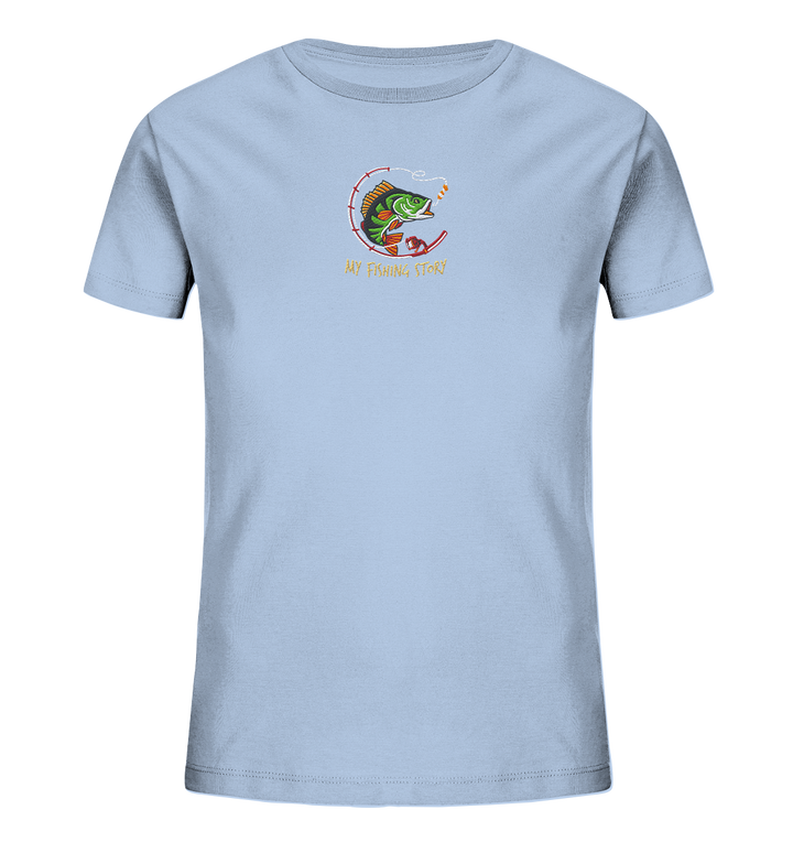 my fishing story - Kids Organic Shirt (Stick)