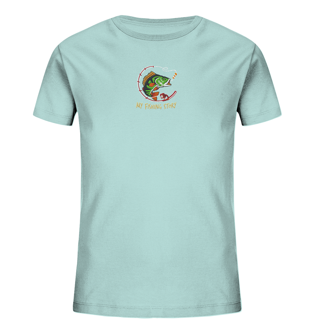 my fishing story - Kids Organic Shirt (Stick)