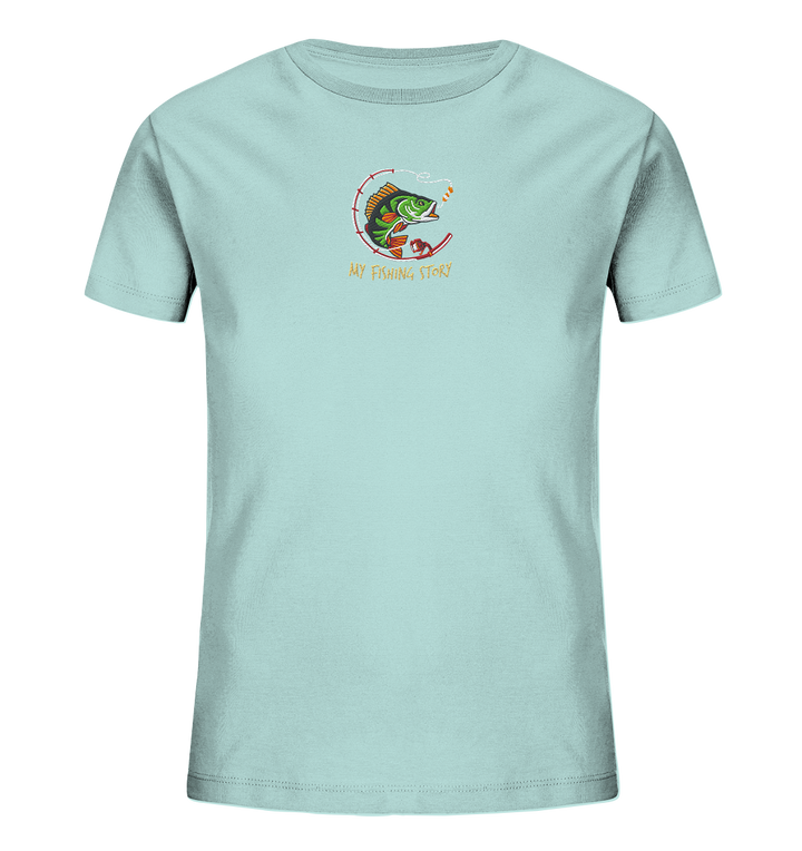 my fishing story - Kids Organic Shirt (Stick)
