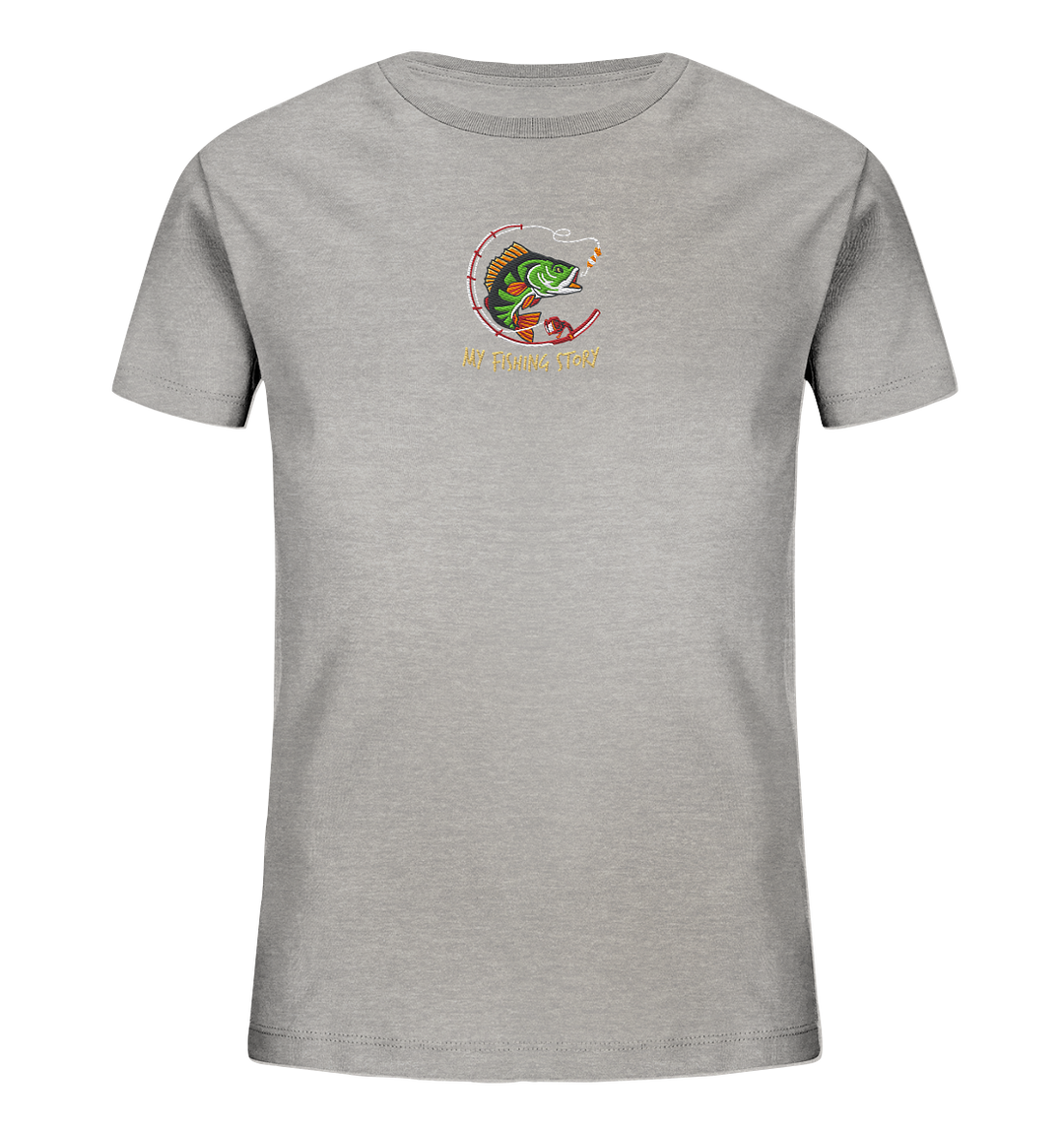 my fishing story - Kids Organic Shirt (Stick)