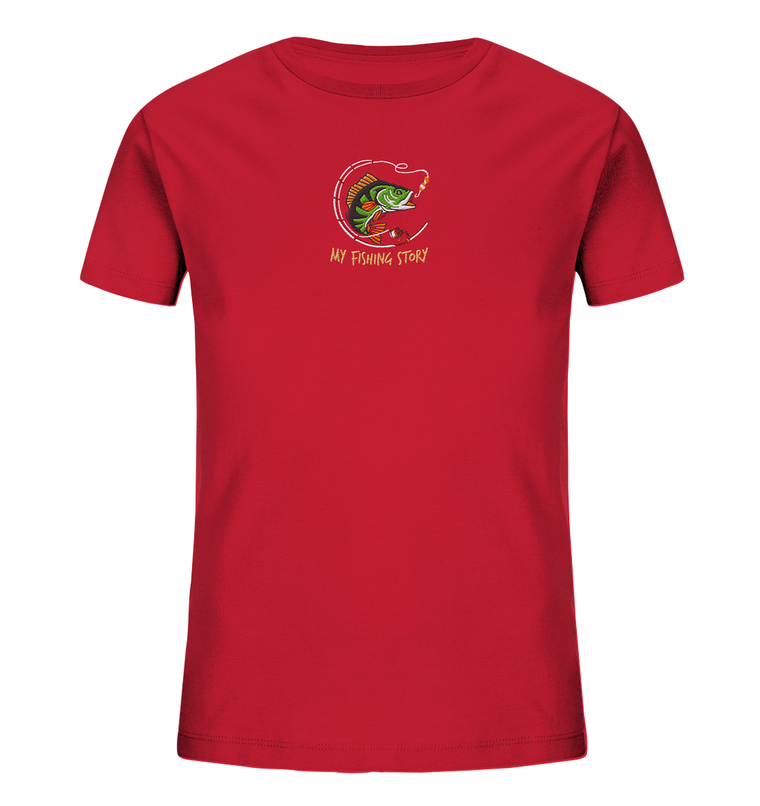 my fishing story - Kids Organic Shirt (Stick)