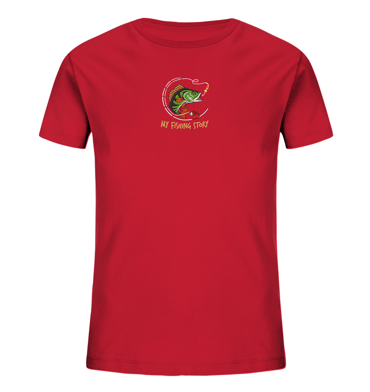 my fishing story - Kids Organic Shirt (Stick)