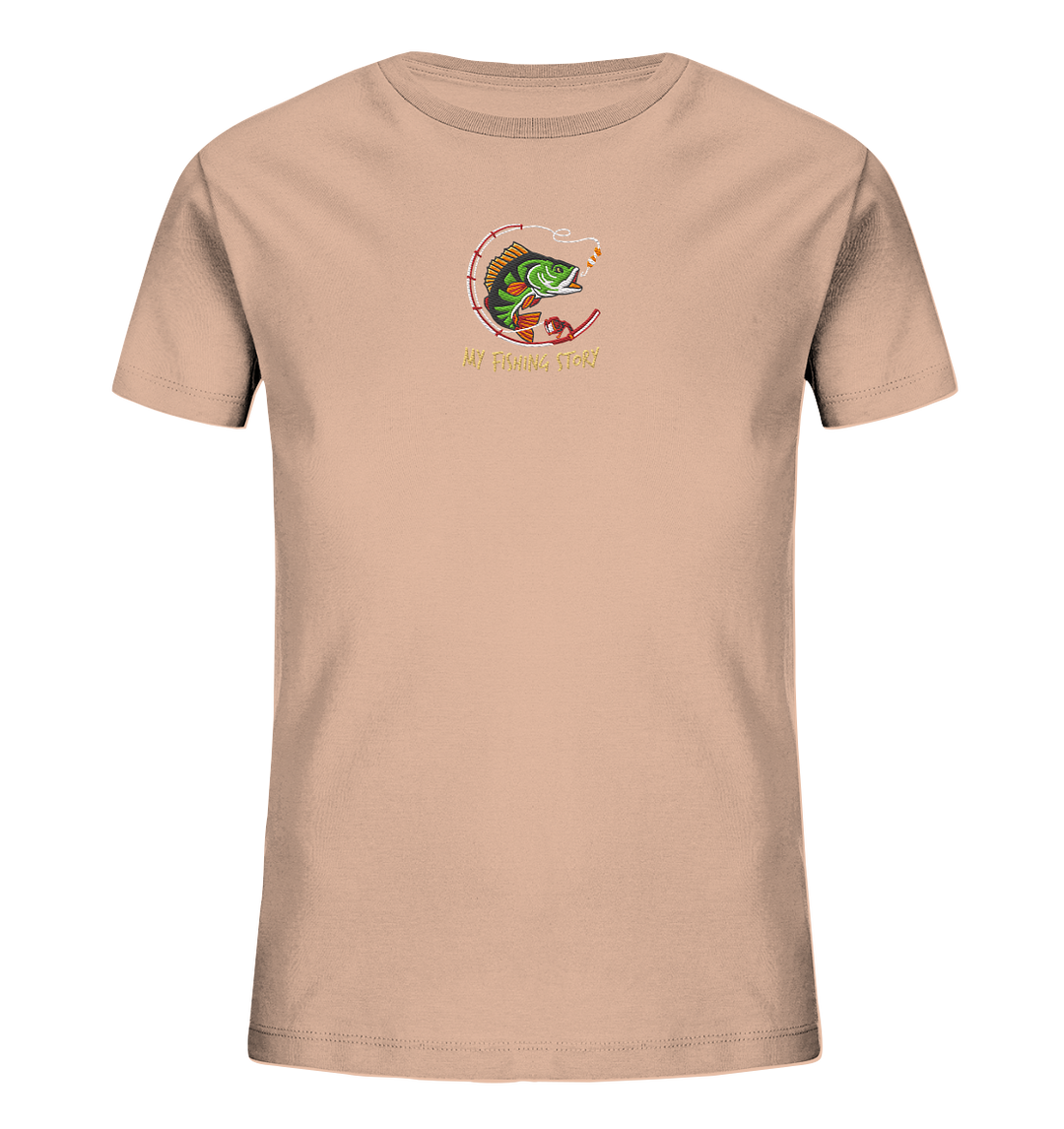 my fishing story - Kids Organic Shirt (Stick)