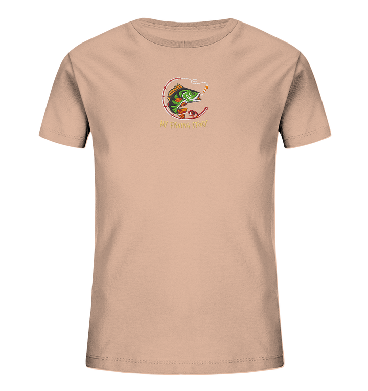 my fishing story - Kids Organic Shirt (Stick)