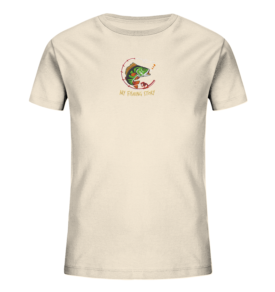 my fishing story - Kids Organic Shirt (Stick)
