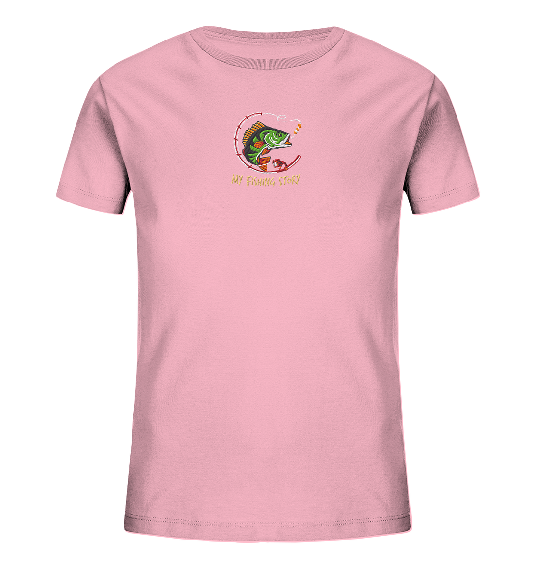 my fishing story - Kids Organic Shirt (Stick)
