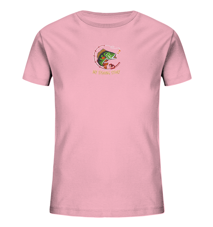 my fishing story - Kids Organic Shirt (Stick)