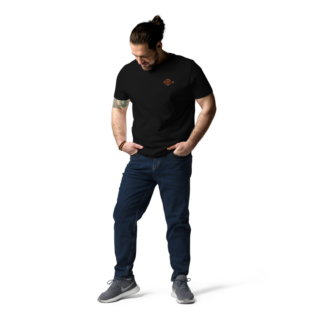 Unisex-Bio-Baumwoll-T-Shirt Scholle Stickerei