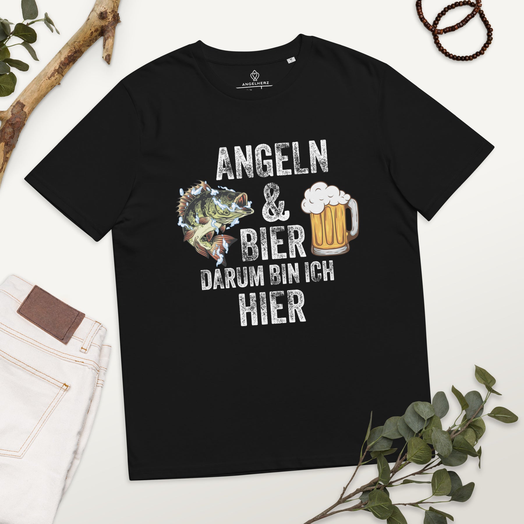 Angeln&Bier T-Shirt – Angelherz - Main Image