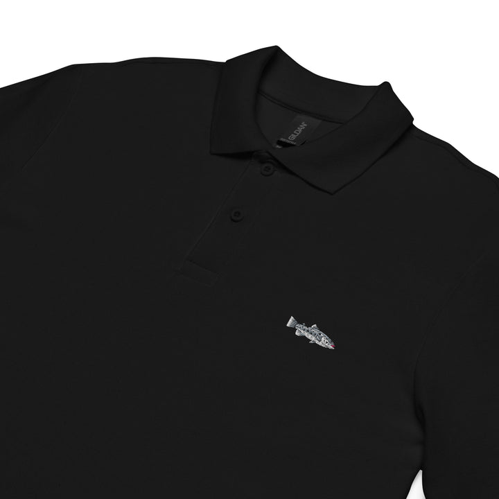 Poloshirt mit Meerforellen Stickerei