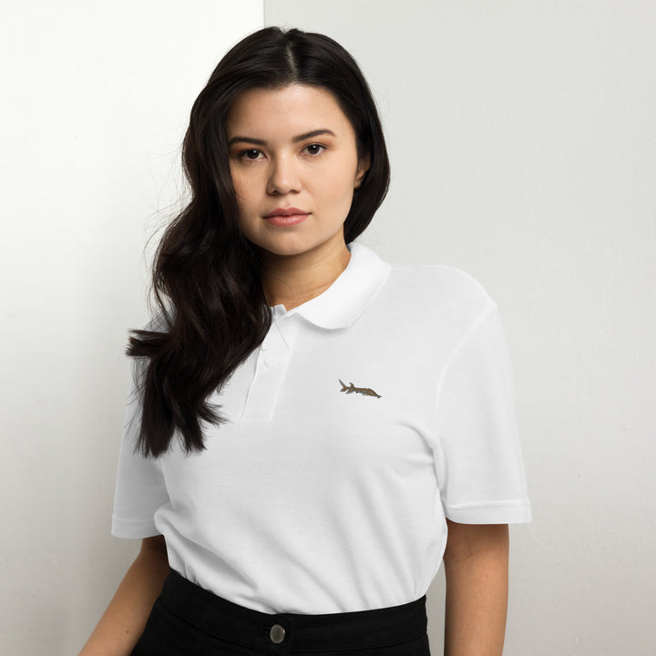 Poloshirt mit Stör Stickerei