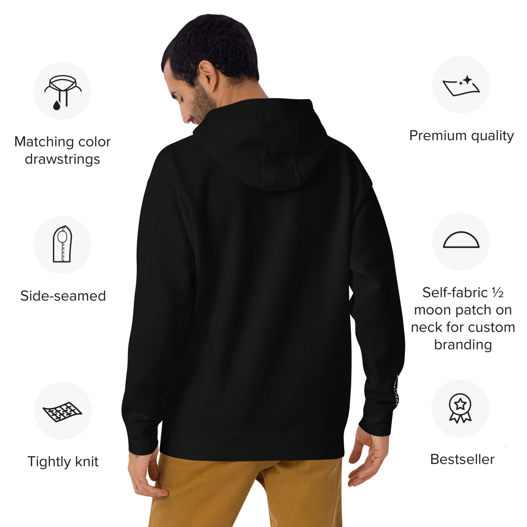 Unisex-Kapuzenpullover Scholle Stickerei