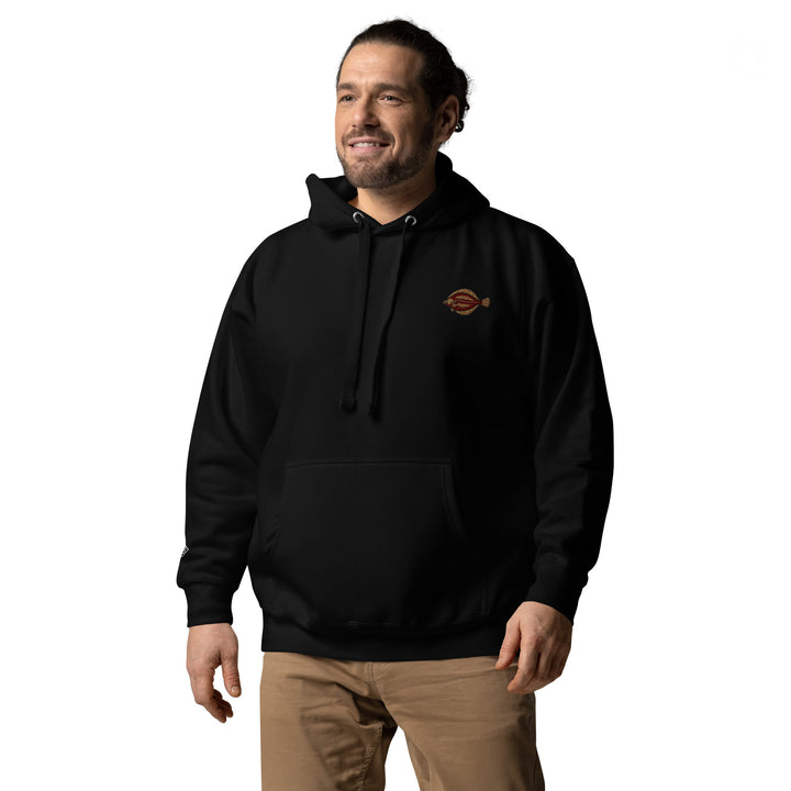 Unisex-Kapuzenpullover Scholle Stickerei