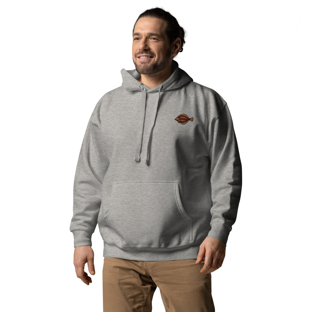 Unisex-Kapuzenpullover Scholle Stickerei
