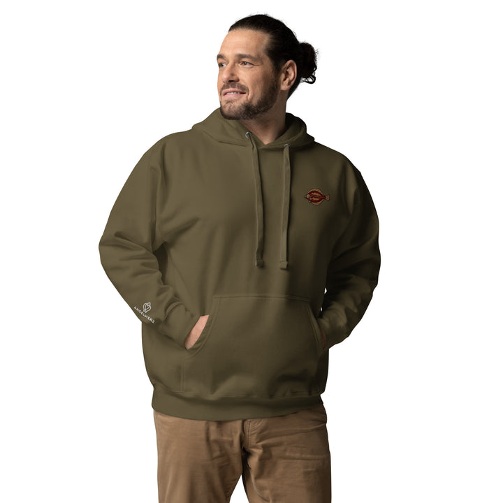 Unisex-Kapuzenpullover Scholle Stickerei