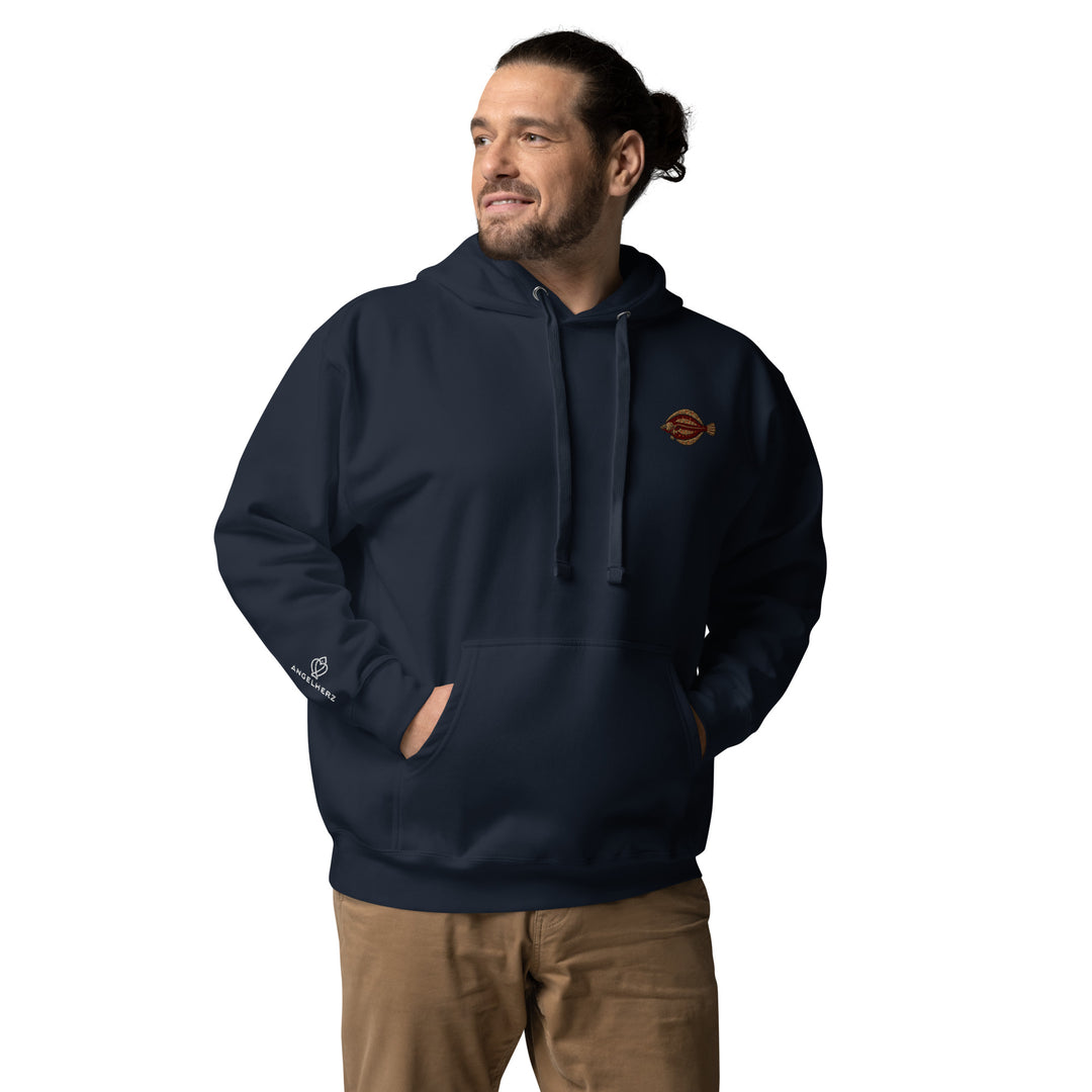Unisex-Kapuzenpullover Scholle Stickerei